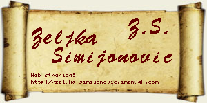 Željka Simijonović vizit kartica